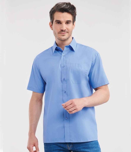 935M Russell Collection S/Sleeve Poplin shirt 