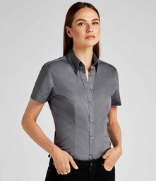 Kustom Kit Ladies Premium S/S Tailored Oxford Shirt